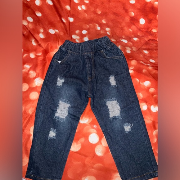 Long sleeves floral top +distressed jeans set, for toddler girl 3-4T, brand new! - Picture 2 of 5